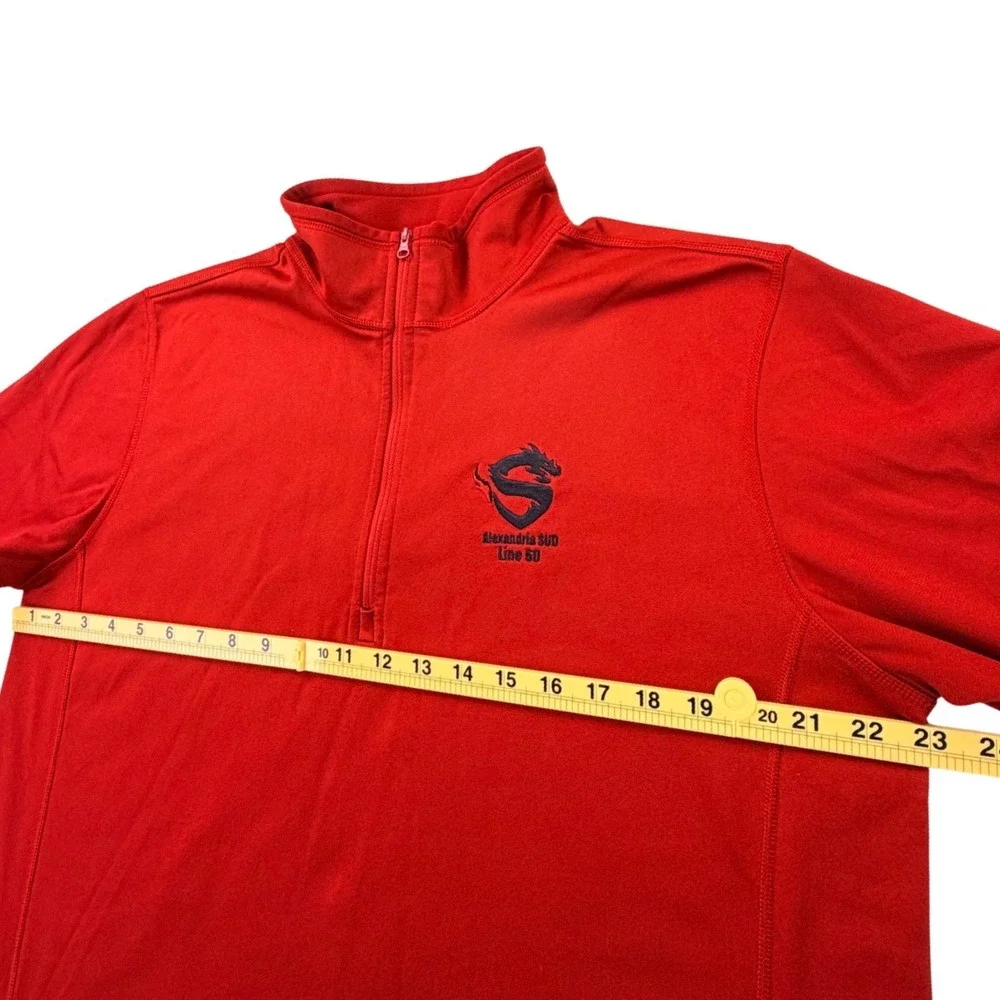 North Face 1/4 Zip Pullover Men Large Red Fleece Shanghai Dragon OVERWATCH